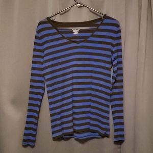 Women's L blue & black Merona long sleeve